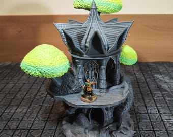 Elven Tree House | Forest Village Terrain | 28/32mm RPG DnD Scatter