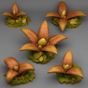 Dangerous Bee Plants (5 models) • Fantastic Plants and Rocks • by Print Your Monsters | Dungeons and Dragons | D&D| DnD |Tabletop Games
