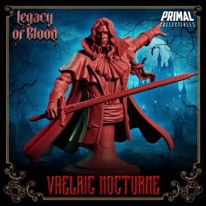 Busto de Dampyr Vaelric Nocturne • Legacy Of Blood • Primal Collectibles / Dungeons and Dragons / Juegos de mesa / Wargames / Miniatura de resina