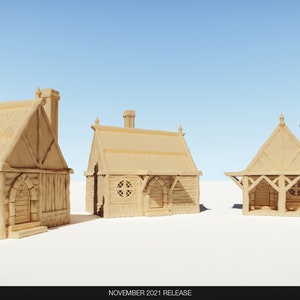 Wooden Sheds (3 Models) by Wonderworlds | Dungeons and Dragons | D&D | Wargames | DnD | Tabletop Games | Scatter Terrain
