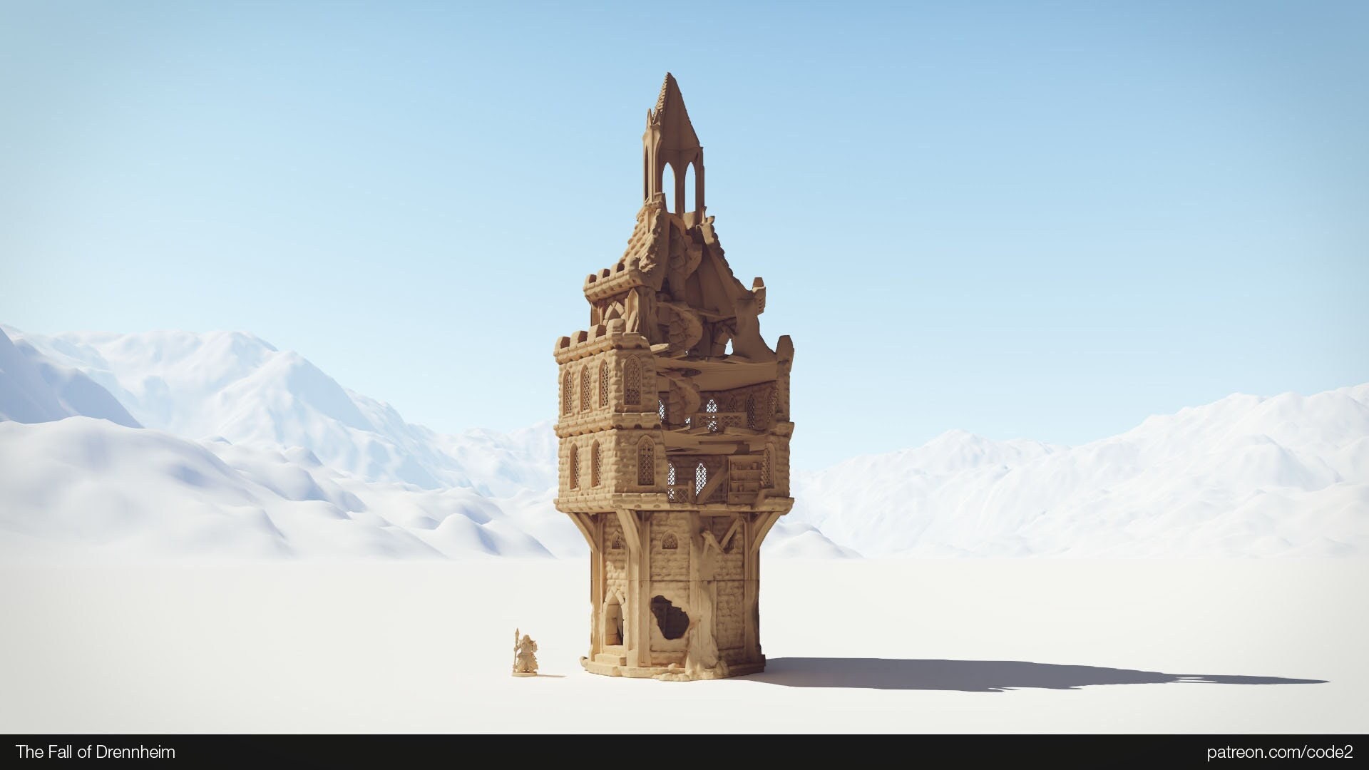 Crushed Wizard Tower by Wonderworlds | Dungeons and Dragons | D&D | Wargames | DnD | Tabletop Games | Scatter Terrain