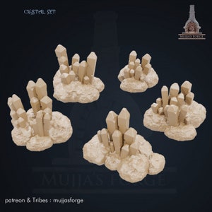 Crystal Set • Fantasy Forest Scatter Terrain Set • by Mujja&#39;s Forge | Dungeons and Dragons | Wargames | Tabletop Games | | Scatter Terrain