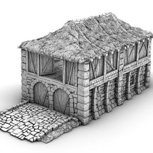 Warehouse - Barn by Gamescape3D | Dungeons and Dragons | D&D | Wargames | DnD | Tabletop Games | Scatter Terrain