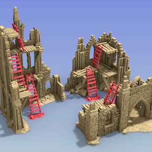 Catedrales en ruinas (3 modelos) por Gamescape3D / Dungeons and Dragons / D&D / Wargames / DnD / Juegos de mesa / Scatter Terrain