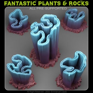 Aurora Borealis Korallen (5 Modelle) von Print Your Monsters | Dungeons and Dragons | D&D | DnD | Tabletop Games | Wargames | Streu gelände