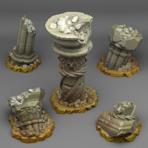 Ancient Greek Ruins by Print Your Monsters | Dungeons and Dragons | D&D | DnD | Tabletop Games | Wargames | Resin Miniature