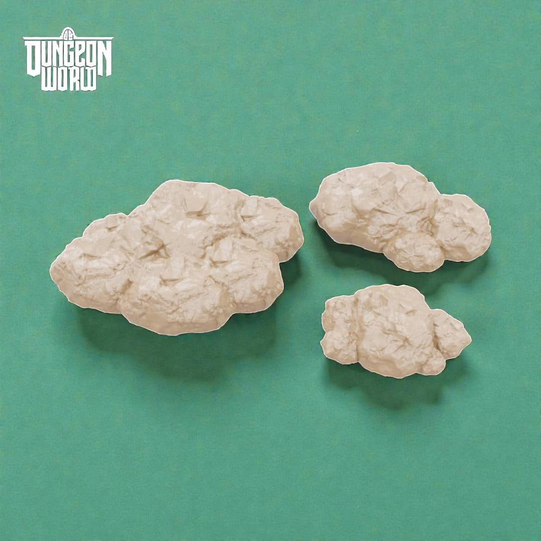 Mini Rocks Scatter Image Rock Scatter Terrain | 3D Printed Stone Set | Rocks Set 2 | 28mm-32mm ...