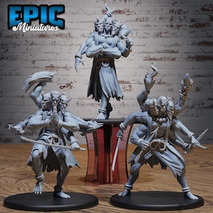 Oni à 3 têtes (3 poses) • Légendes ninjas • Miniatures EPIC | Donjons et dragons | Jeux de société | Jeux de guerre | Miniature en résine