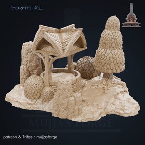Enchanted Well • Fantasy Forest Scatter Terrain Set • by Mujja&#39;s Forge | Dungeons and Dragons | Wargames | Tabletop Games | Scatter Terrain
