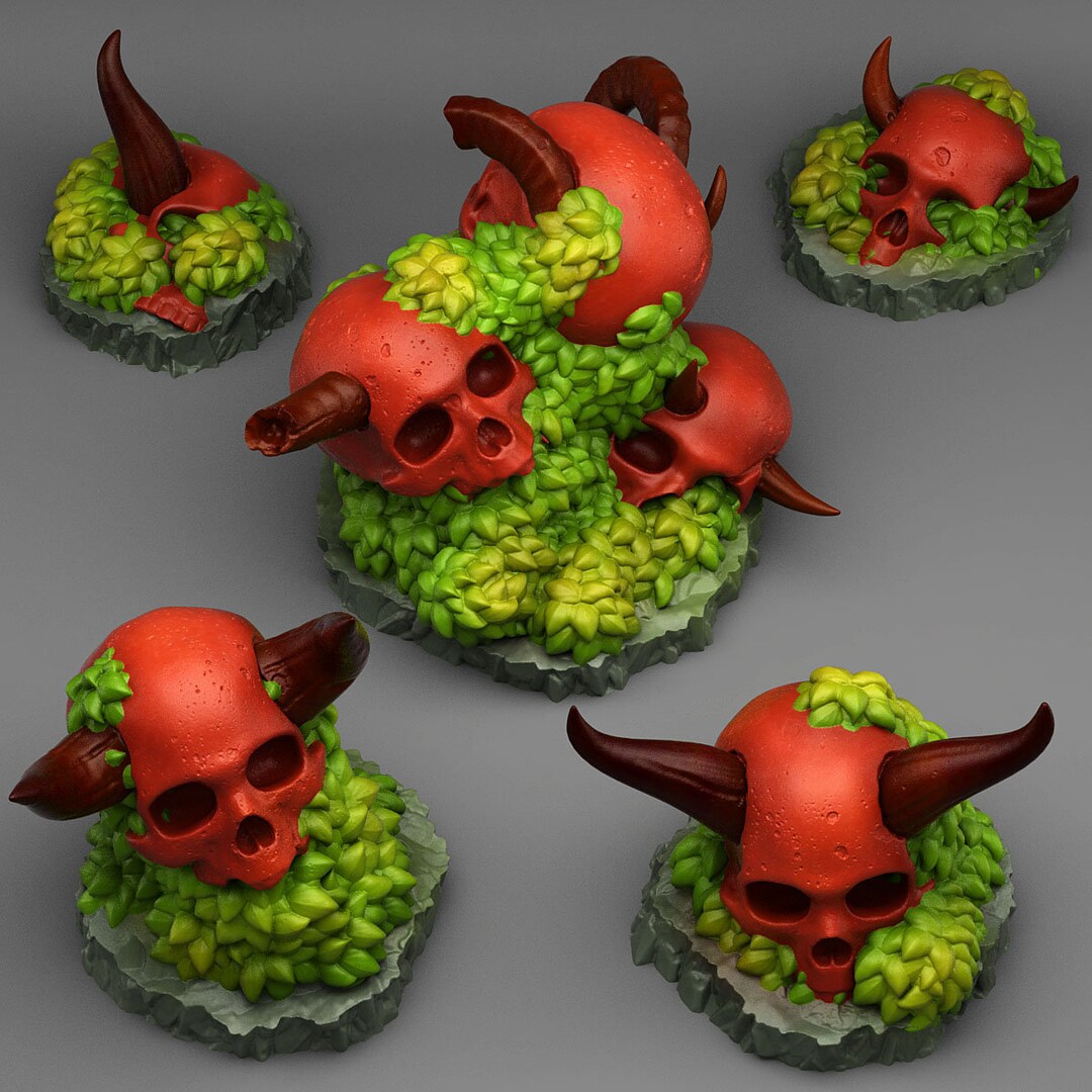 Devil Skulls | Modular Underdark Dungeon Terrain | 28/32mm RPG Dnd ...