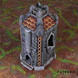 Dwarf Tower • Dwarf Settlement • by Makers Anvil | 32mm Terrain | Wargames | DnD | Dungeons and Dragons | Scatter Terrain | Diorama