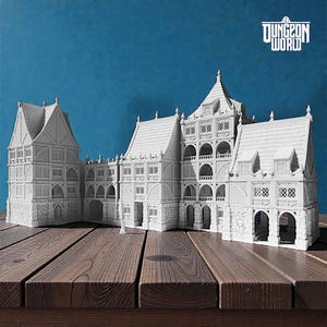 Maison de Village Terrain D&D | 15 mm 28 mm 32 mm Maison de campagne fantastique | Décors de jeu de rôle sur table