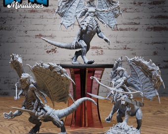 Inferno Queen Resin Miniature • 3 Poses, Demons of Torment