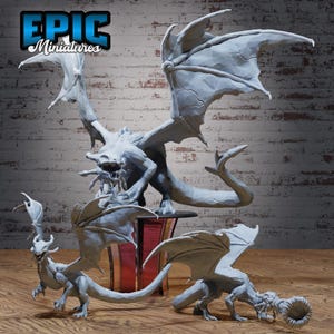 Sapphire Dragon Adult (2 Poses) • Deep Sea Mysteries • EPIC Miniatures | Dungeons and Dragons | Tabletop Games | Wargames | Resin Miniature
