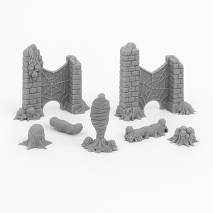 Giant Spider Lair | Modular Webbed Dungeon Scatter | 28/32mm RPG DnD Terrain