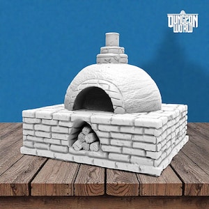 Horno de ladrillos, terreno de fantasía / Estructura de cocina medieval de 15 mm, 28 mm y 32 mm