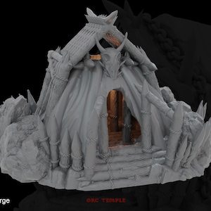 Orc Temple by Mujja&#39;s Forge | Dungeons and Dragons | D&D | Wargames | DnD | Tabletop Games | Scatter Terrain | Diorama