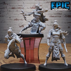 Kunoichi masqué (3 poses) • Légendes ninjas • Miniatures ÉPIQUES | Donjons et dragons | Jeux de société | Jeux de guerre | Miniature en résine