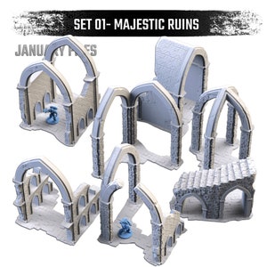 Majestic Ruins by Txarli Factory | Post Apocalyptic | Wargames | DnD | Dungeons and Dragons | Scatter Terrain | Diorama