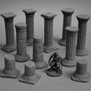 Pilastri e colonne / Set di pilastri / Terreno modulare per dungeon antichi / 28/32 mm RPG DnD Scatter