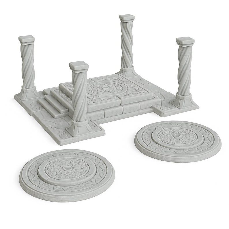 Modular Rital Board Oasis Ritual Platforms | Modular Desert Temple Terrain | 28/32mm RPG ...