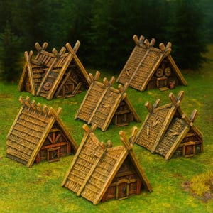 Modular Viking House Terrain | 15mm 28mm 32mm D&D Tabletop Scenery