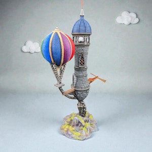 Sky City Tower Terrain 15mm 28mm 32mm | DnD Airship Dock, Floating Islands, D&D, Pathfinder
