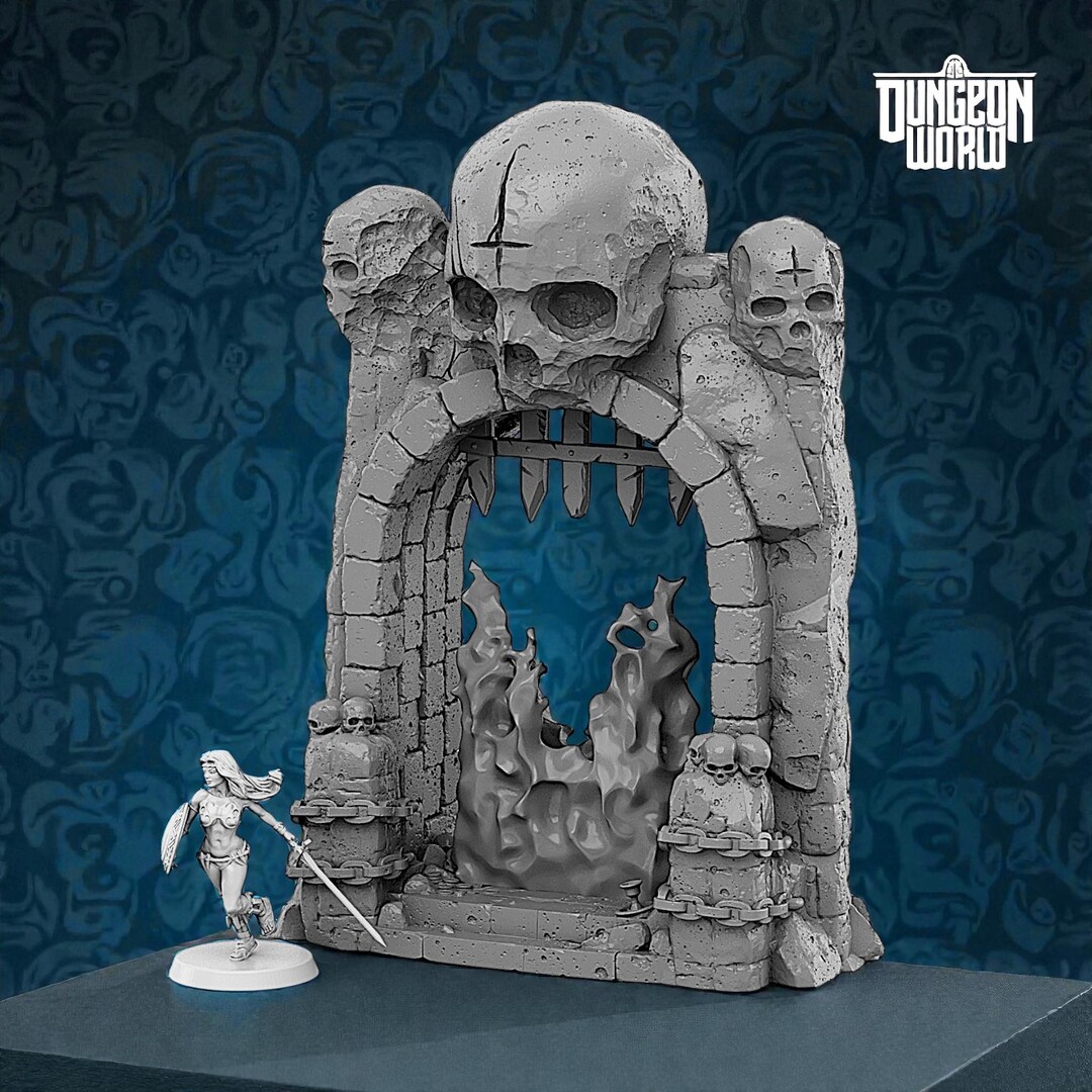 Gate Pathfinder Dungeon Entrance Portal Arcane Gate Modular Terrain Dungeons and ...