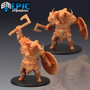 ロングホーンミノタウロス（2ポーズ） • モンスターランペイジ • EPICミニチュア | ダンジョンズ＆ドラゴンズ | テーブルトップゲーム | ウォーゲーム | 樹脂製ミニチュア