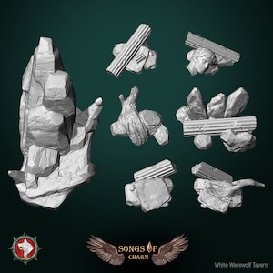 Paisajes (6 modelos) de White Werewolf Tavern / Dragones y mazmorras / Juegos de mesa / Juegos de guerra / Miniatura de resina