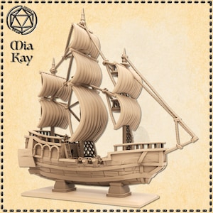 Pirate Ship by M3DM | Dungeons and Dragons | D&D | RPG | DnD | Tabletop Games | Wargames | Resin Miniature