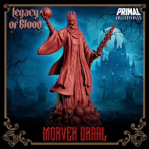 Señor Oscuro Morvek Draal • Legado de Sangre • Coleccionables Primales / Dungeons and Dragons / Juegos de Mesa / Juegos de Guerra / Miniaturas de Resina