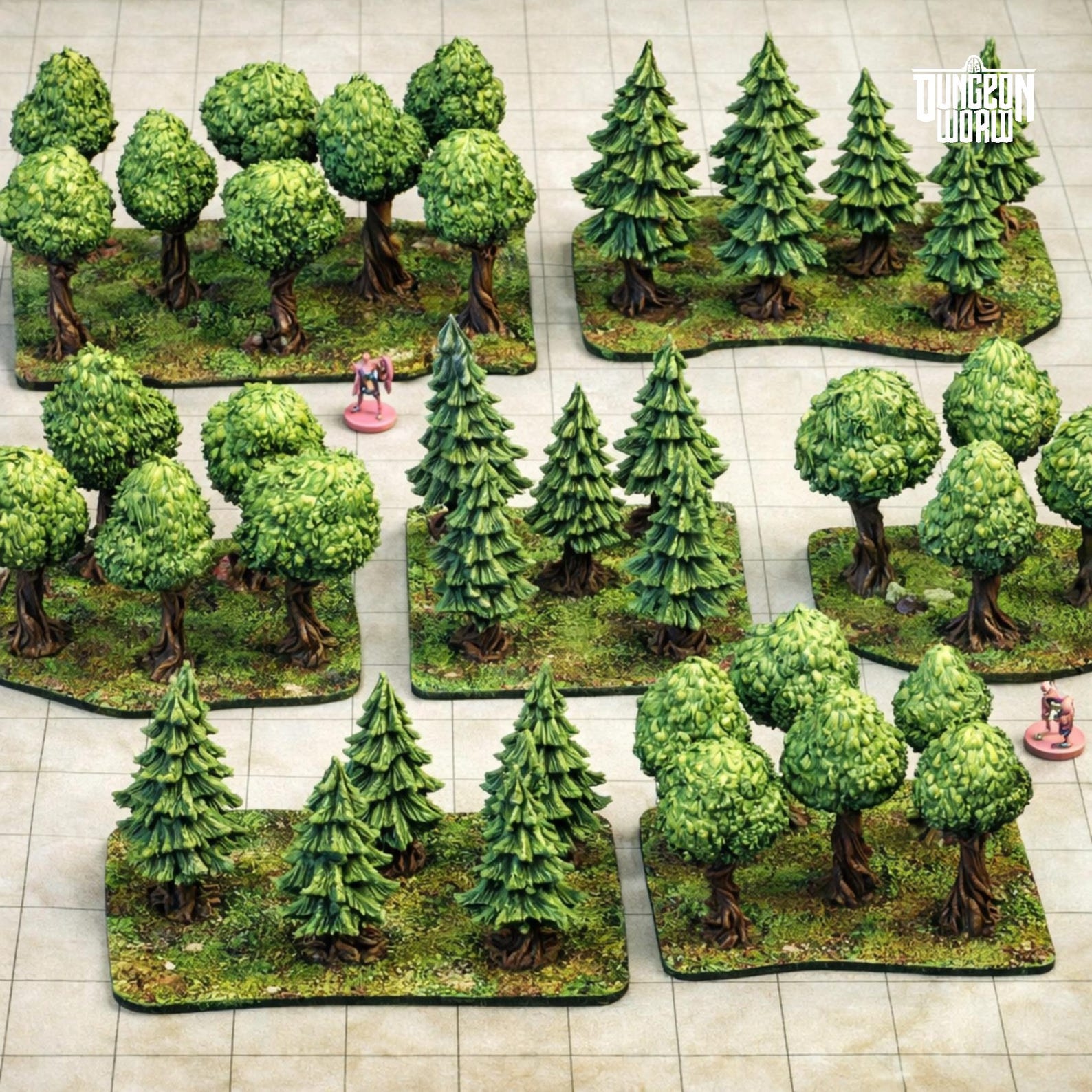 Modular Tree Boxes Modular Forest Terrain Set – Classic Trees Scatter Terrain for Tabletop ...