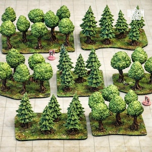 Modular Forest Terrain Set – Classic Trees Scatter Terrain for Tabletop RPGs and Wargames