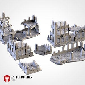 City Ruins by Txarli Factory | Post Apocalyptic | Wargames | DnD | Dungeons and Dragons | Scatter Terrain | Diorama
