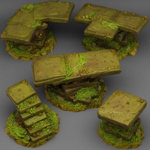Aztec Modular Bridges (5 models) • Fantastic Plants and Rocks • by Print Your Monsters | Dungeons and Dragons | D&D| DnD |Tabletop Games