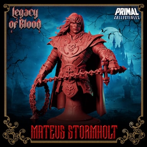 Busto del caballero Mateus Stormholt • Legacy Of Blood • Primal Collectibles / Dungeons and Dragons / Juegos de mesa / Wargames / Miniaturas de resina