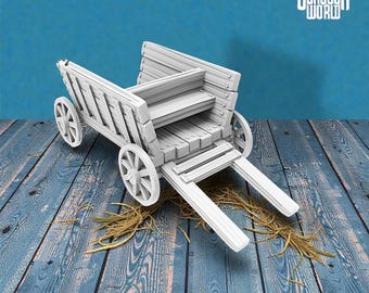 Wagon Miniature Dungeons and Dragons RPG Terrain