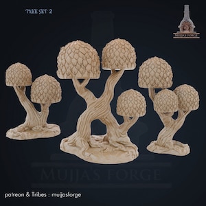 Tree Set 2 • Fantasy Forest Scatter Terrain Set • by Mujja&#39;s Forge | Dungeons and Dragons | Wargames | Tabletop Games | Scatter Terrain