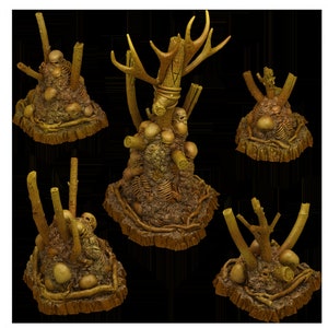Witch Ornaments (5 Models) by Print Your Monsters | Dungeons and Dragons | D&D | DnD | Tabletop Games | Wargames | Scatter Terrain