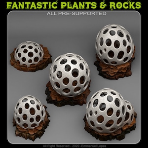Alien Mushrooms (5 Models) by Print Your Monsters | Dungeons and Dragons | D&D | DnD | Tabletop Games | Wargames | Scatter Terrain