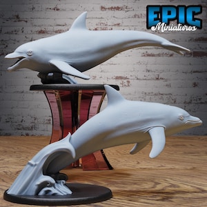 Dolphin (2 Poses) • Deep Sea Mysteries • EPIC Miniatures | Dungeons and Dragons | Tabletop Games | Wargames | Resin Miniature