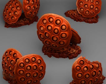 Forest Scatter Set | Underdark Terrain | Corrupted Eyed Mushrooms | 28mm / 32mm | DnD, RPG Tabletop Scatter