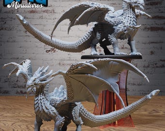 Obsidian Dragon Miniature • Demons Of Torment, Resin Model (2 Poses)