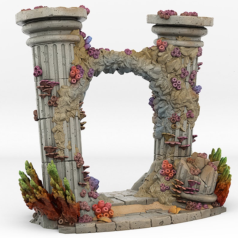 Gate Pathfinder Underwater Temple Portal Arcane Gate Modular Terrain Dungeons and ...