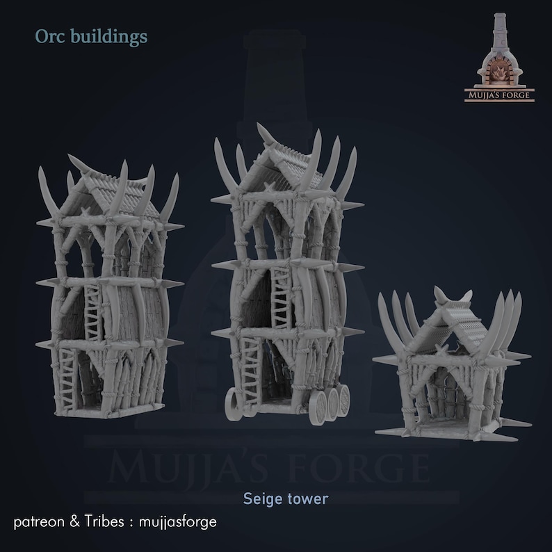 Pathfinder Tower Modular Orc Siege Tower Modular Terrain for Dungeons and Dragons ...