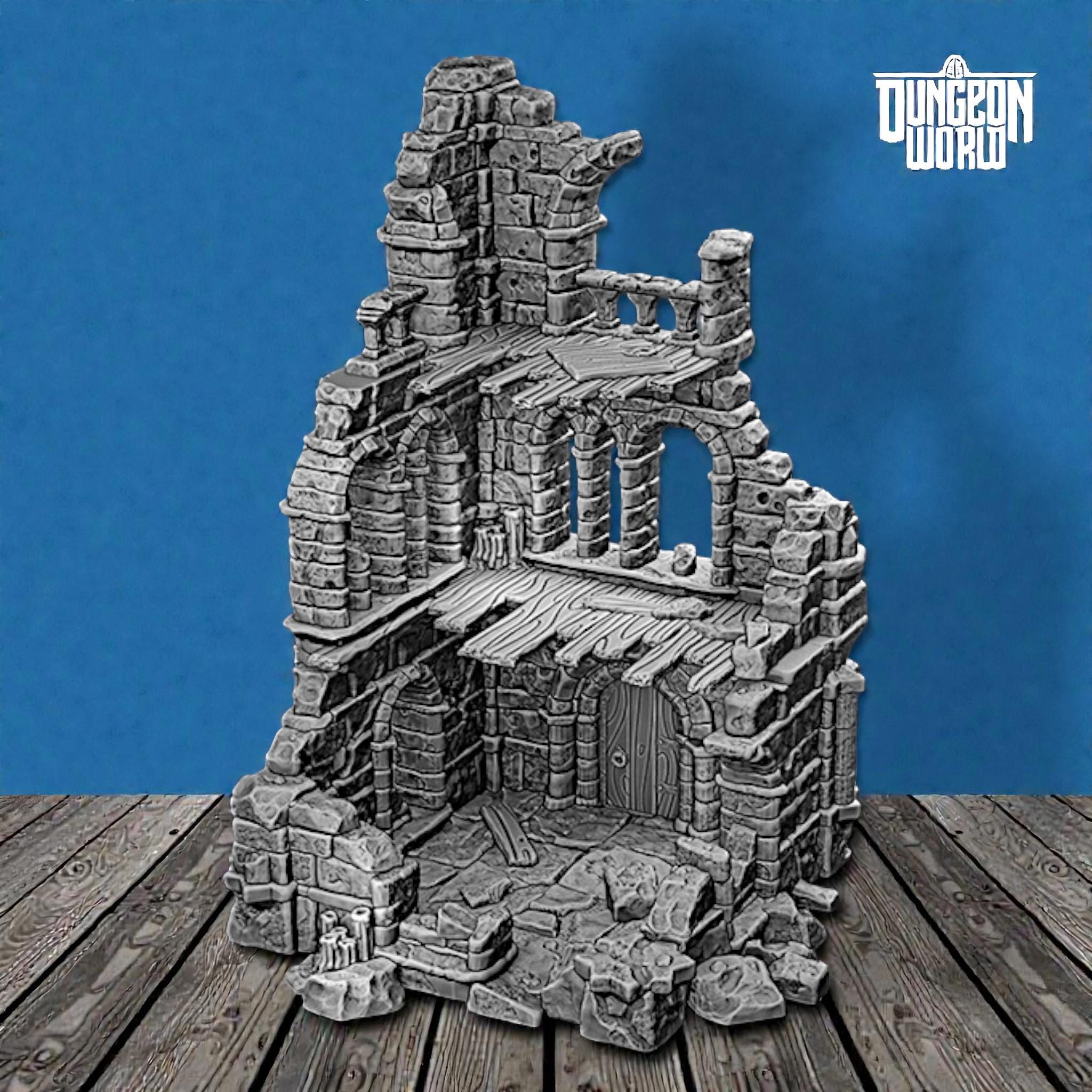 Ruined Tower Terrain – Modular Fantasy Tower Ruins for Dnd & Tabletop ...
