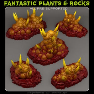 Dangerous Aberration Plants (5 Models) by Print Your Monsters | Dungeons and Dragons | DnD | Tabletop Games | Wargames | Scatter Terrain
