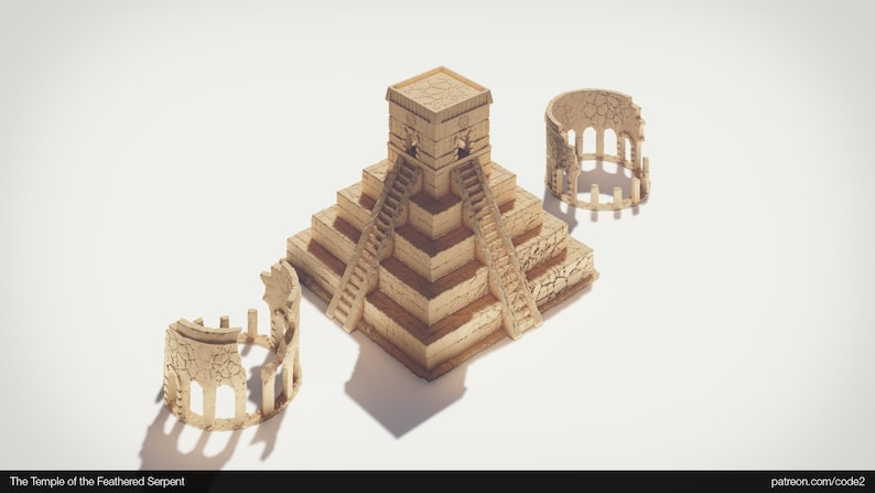 Fma Pyramid Ancient Stepped Pyramid Temple Ruins Scatter Terrain Dungeons and ...