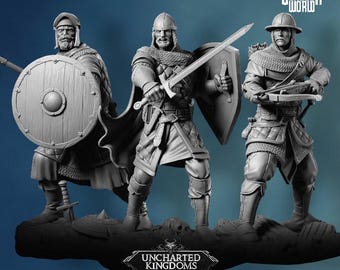 Human Soldiers (3 Poses) by Primal Collectibles | Dungeons and Dragons | Tabletop Games | Wargames